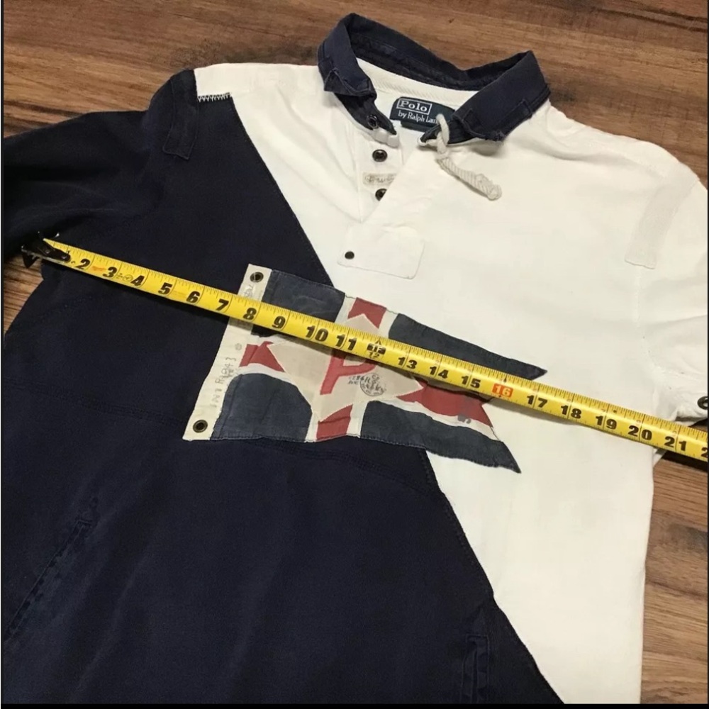 Polo Ralph Lauren Nautical Patch Rugby shirt! Men’s large with great details! - Picture 6 of 8